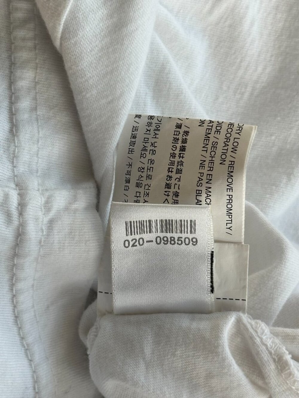 Chrome Hearts White & Orange Striped Dagger Logo T-Shirt - Picture 8 of 8